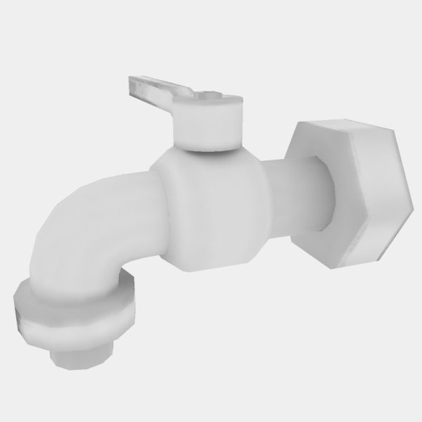 Tap model rusty water with handle Free low-poly 3D model_7