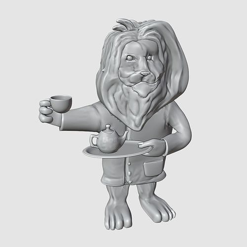 Lion and english tea Free 3D print model