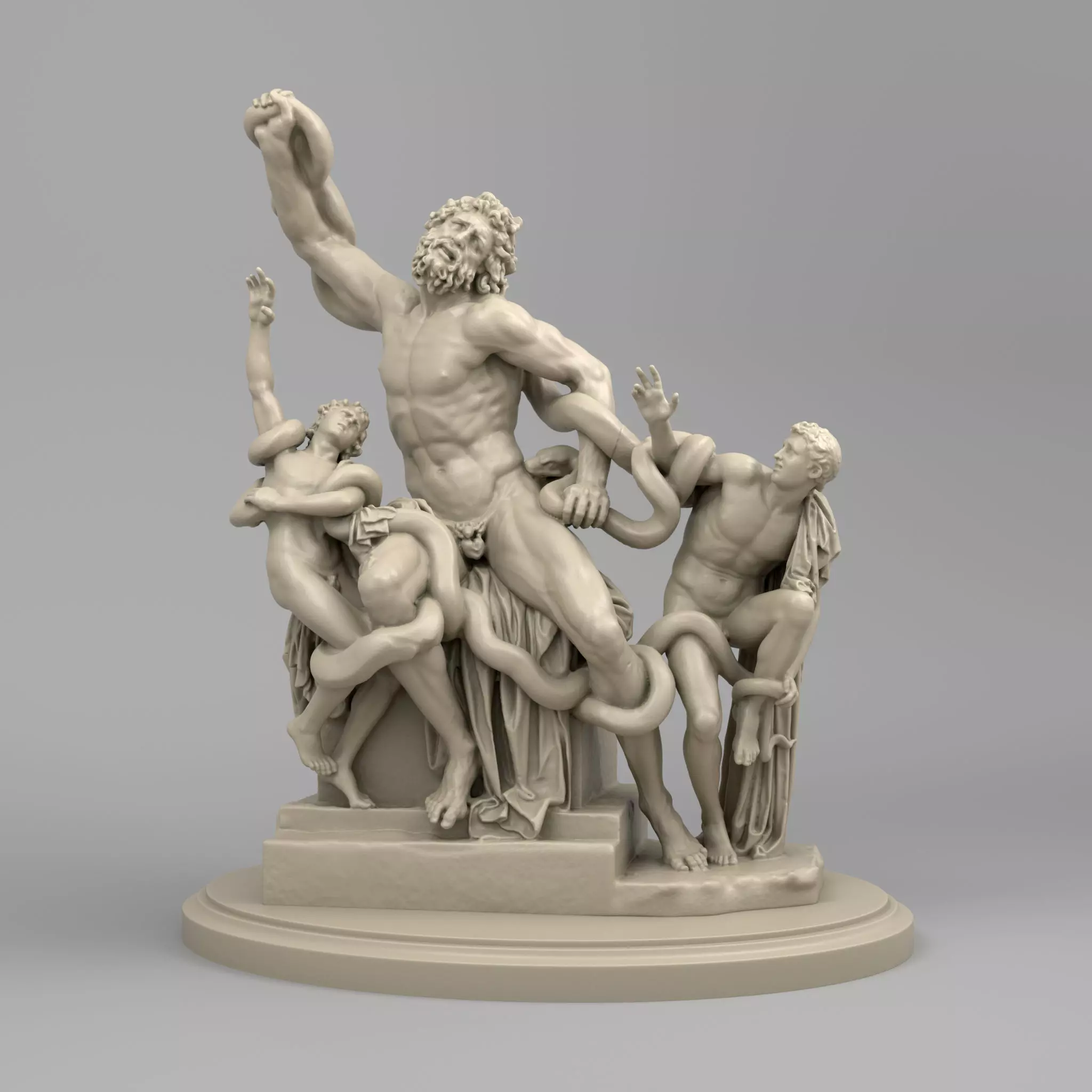 Laocoon and His Sons 3D model_0