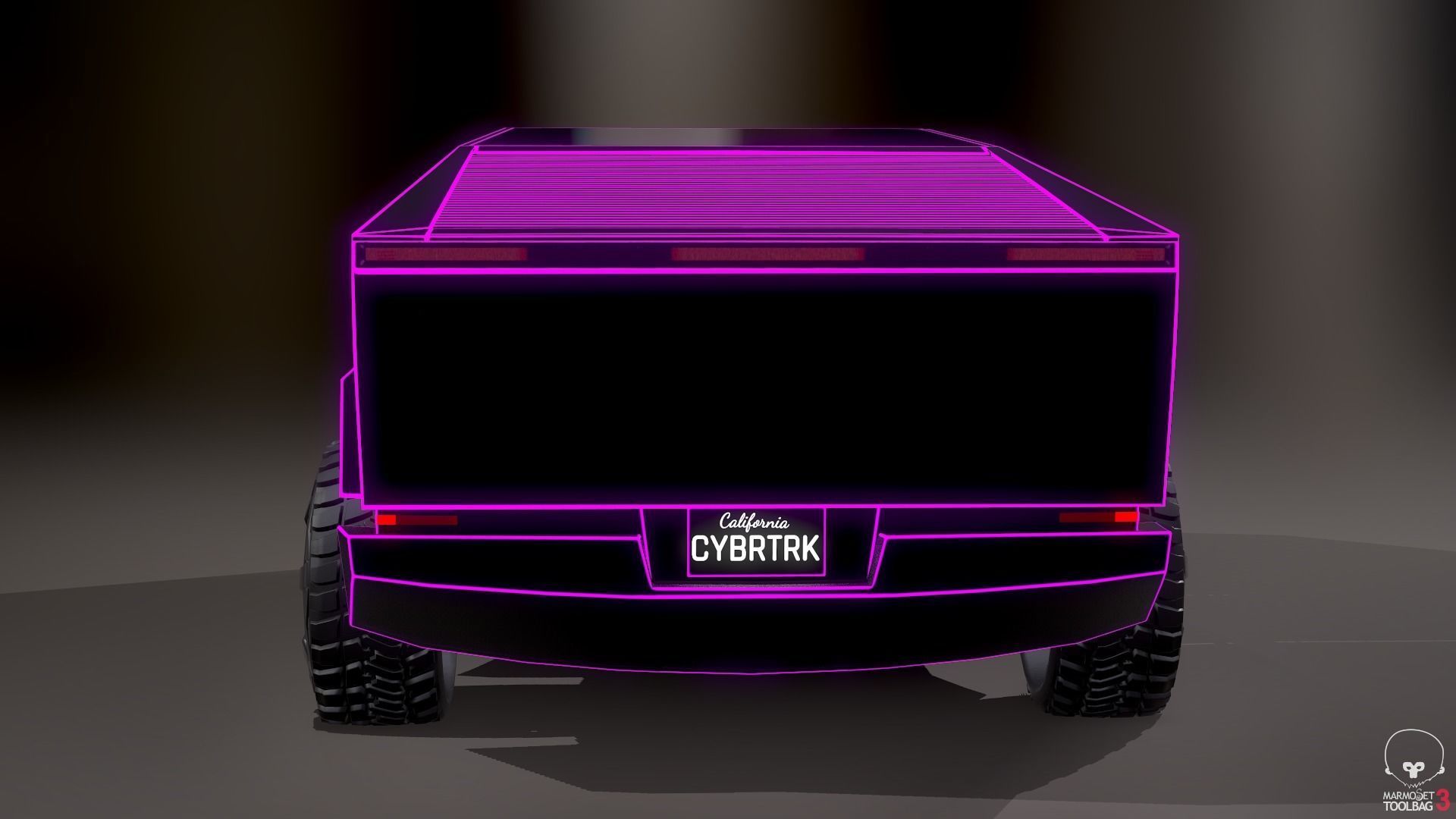 Tesla Cybertruck Police Pack 5 assets  Low-poly 3D model_33