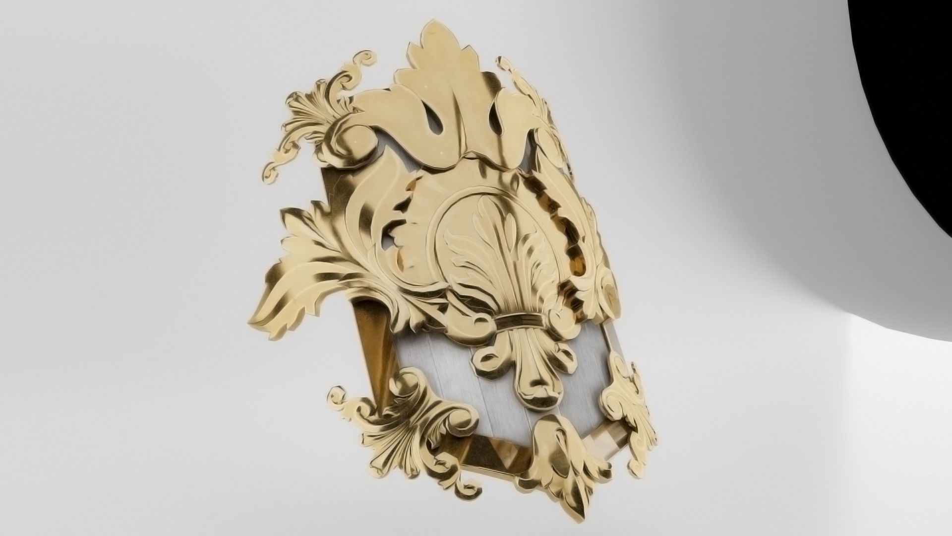 Medieval Royal Shield 3D model_2