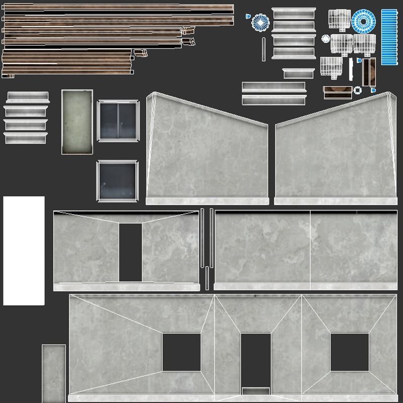 Favela Building Low-poly 3D model_8