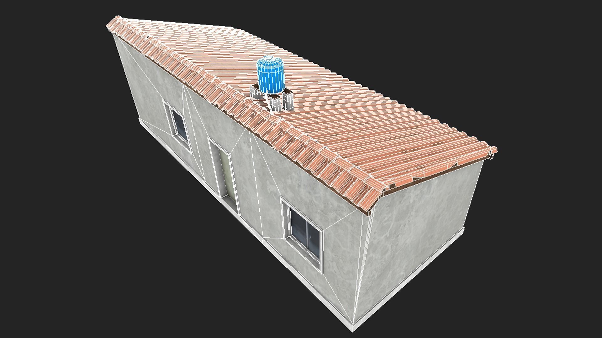 Favela Building Low-poly 3D model_9