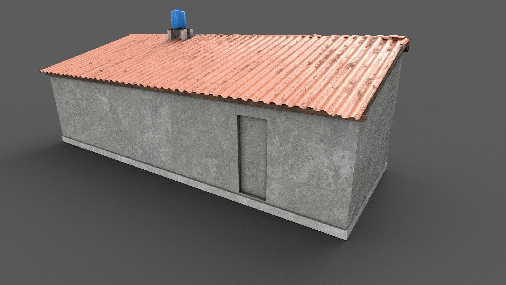 Favela Building Low-poly 3D model_4
