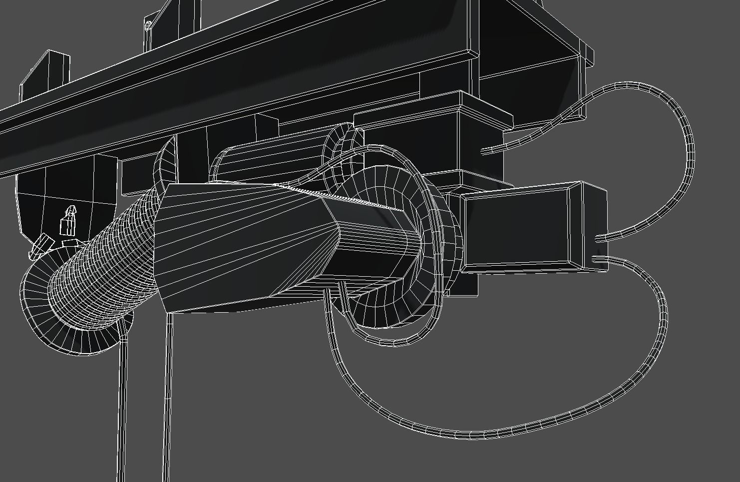 Defect scifi crane  Low-poly 3D model_17