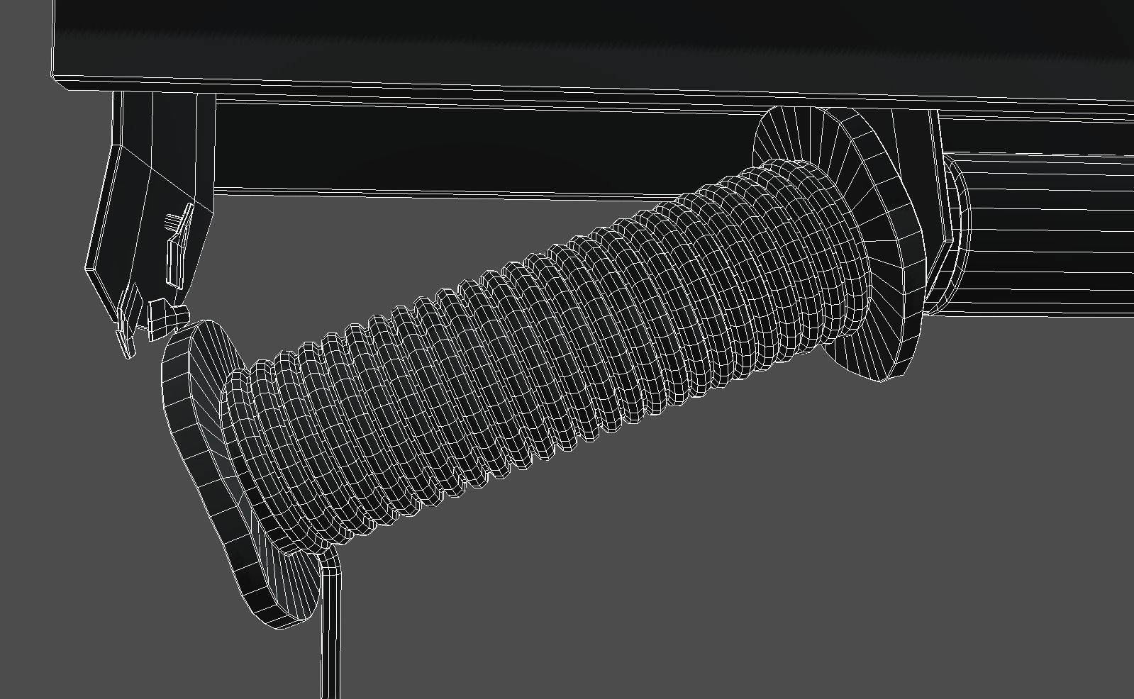 Defect scifi crane  Low-poly 3D model_16