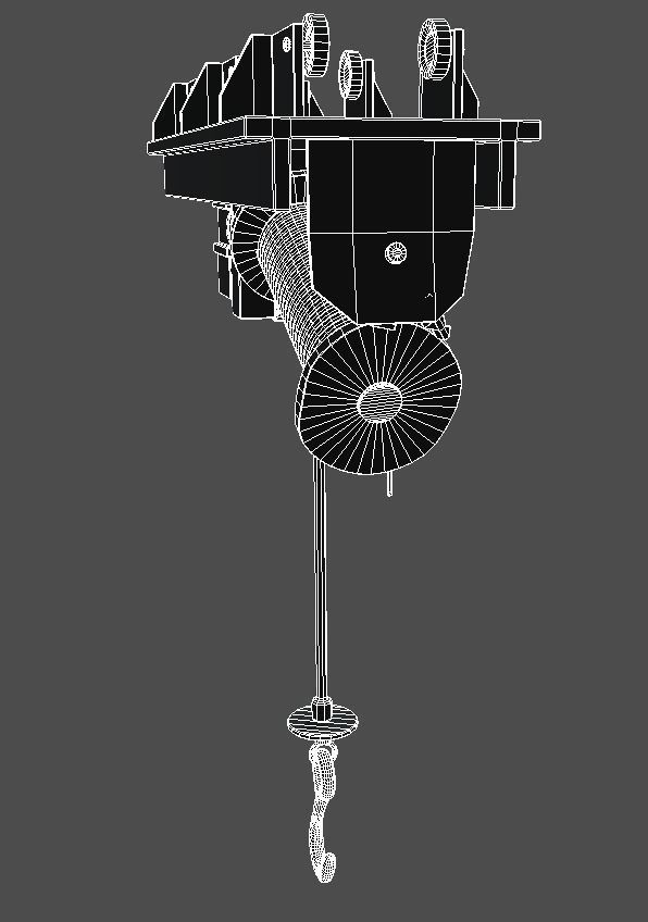 Defect scifi crane  Low-poly 3D model_21