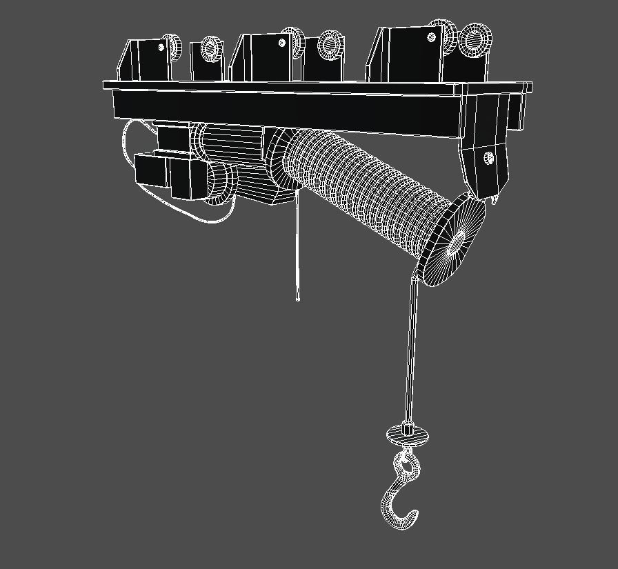 Defect scifi crane  Low-poly 3D model_13