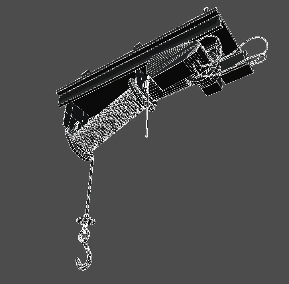 Defect scifi crane  Low-poly 3D model_15