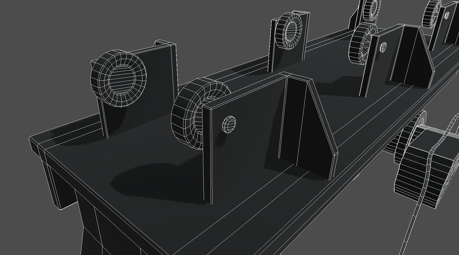 Defect scifi crane  Low-poly 3D model_20