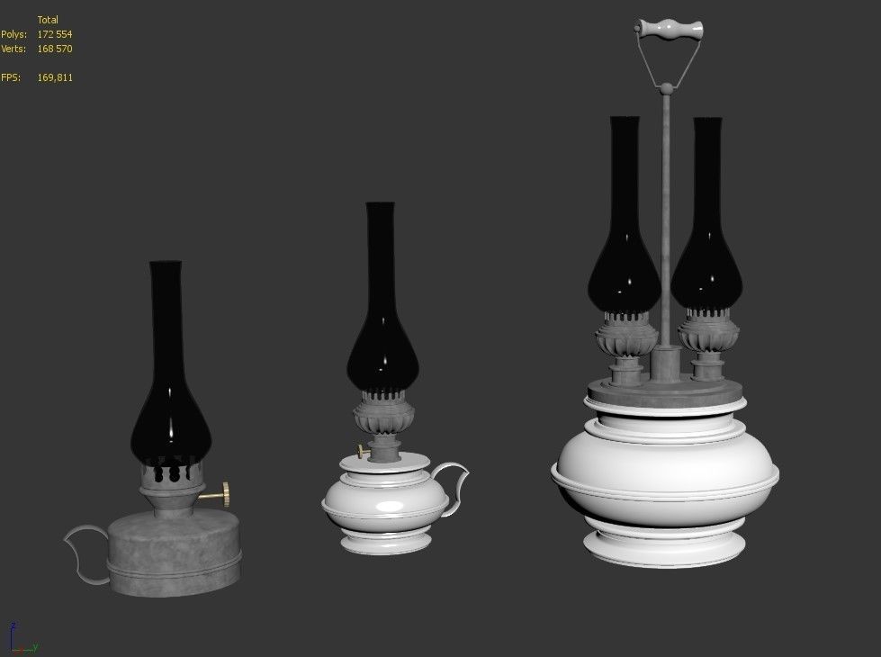 Kerosene lamps 3D model_12