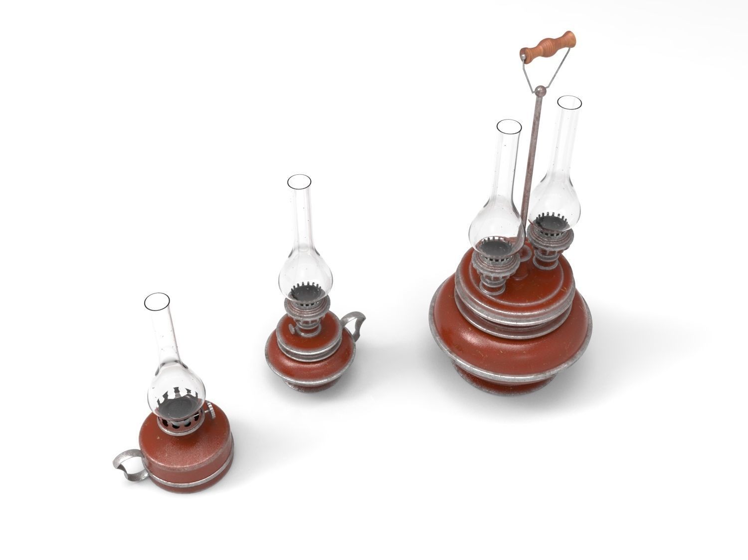 Kerosene lamps 3D model_7