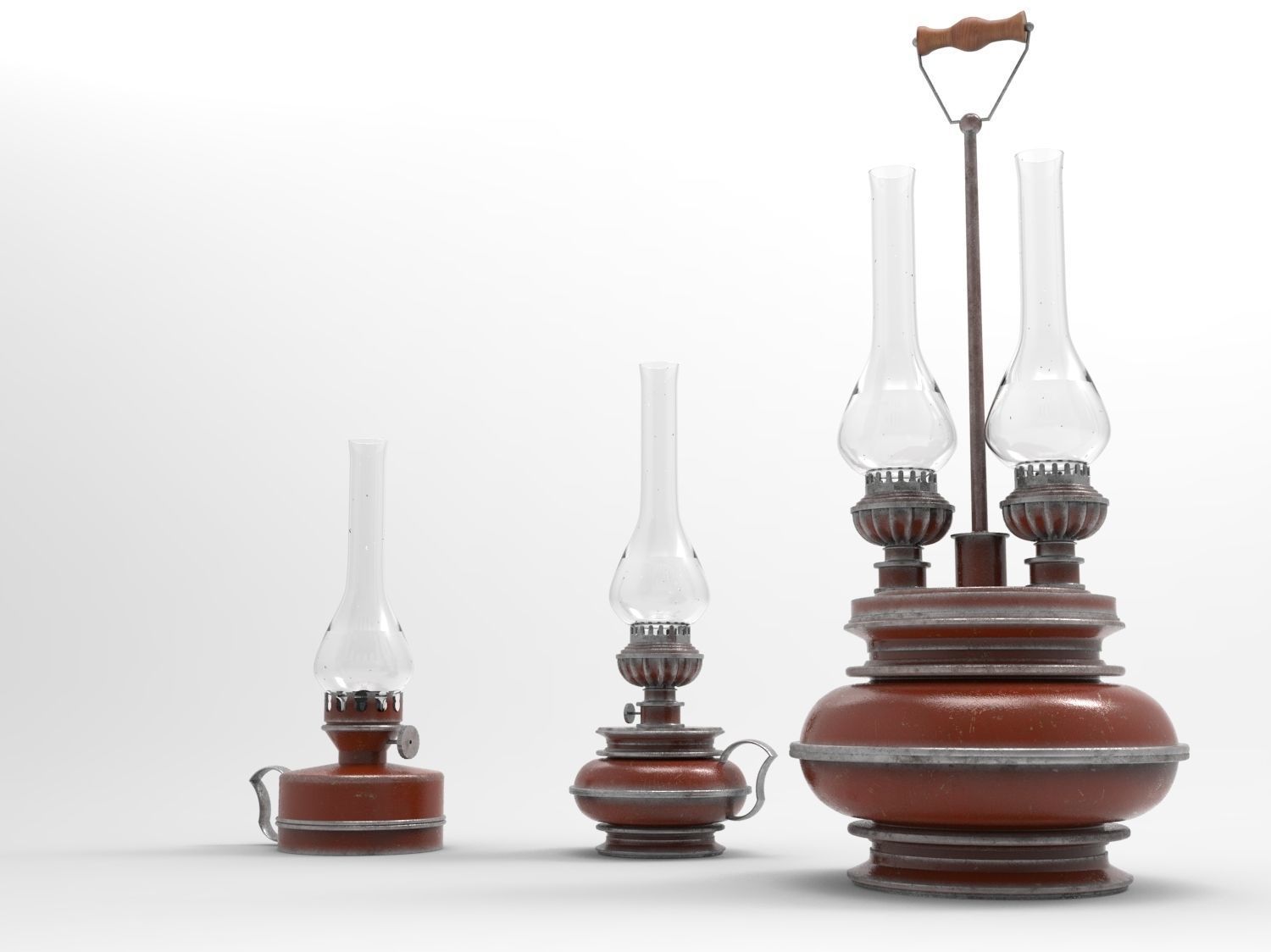 Kerosene lamps 3D model_8