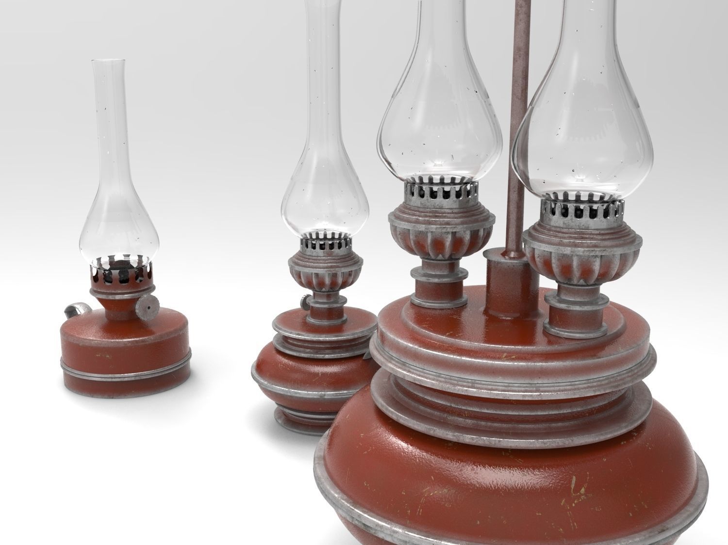 Kerosene lamps 3D model_10