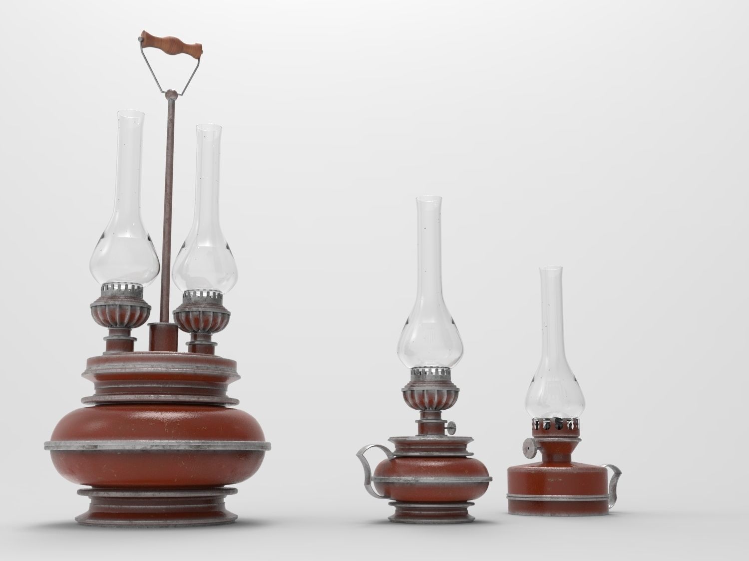 Kerosene lamps 3D model_9