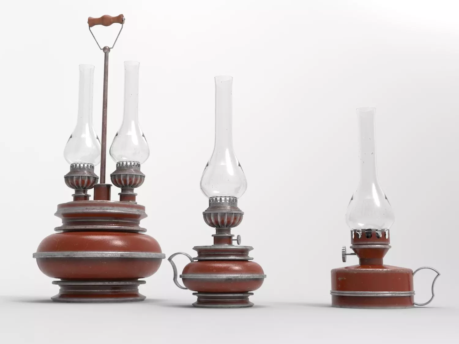 Kerosene lamps 3D model_0