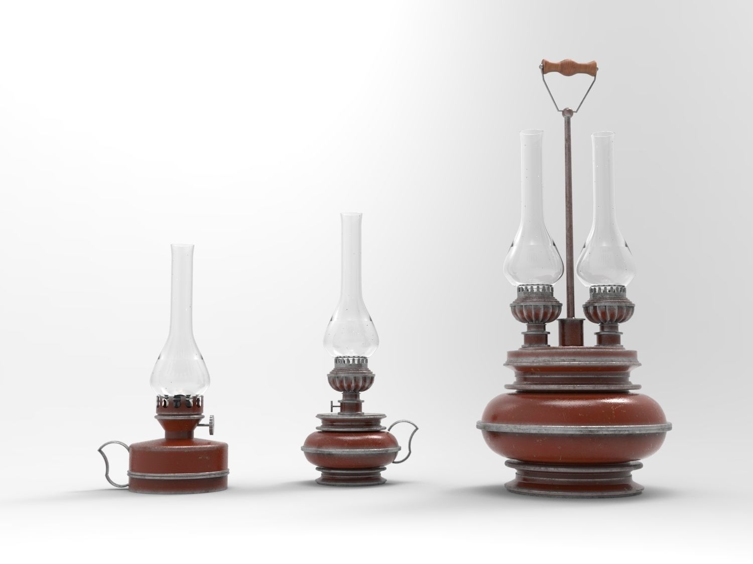 Kerosene lamps 3D model_4