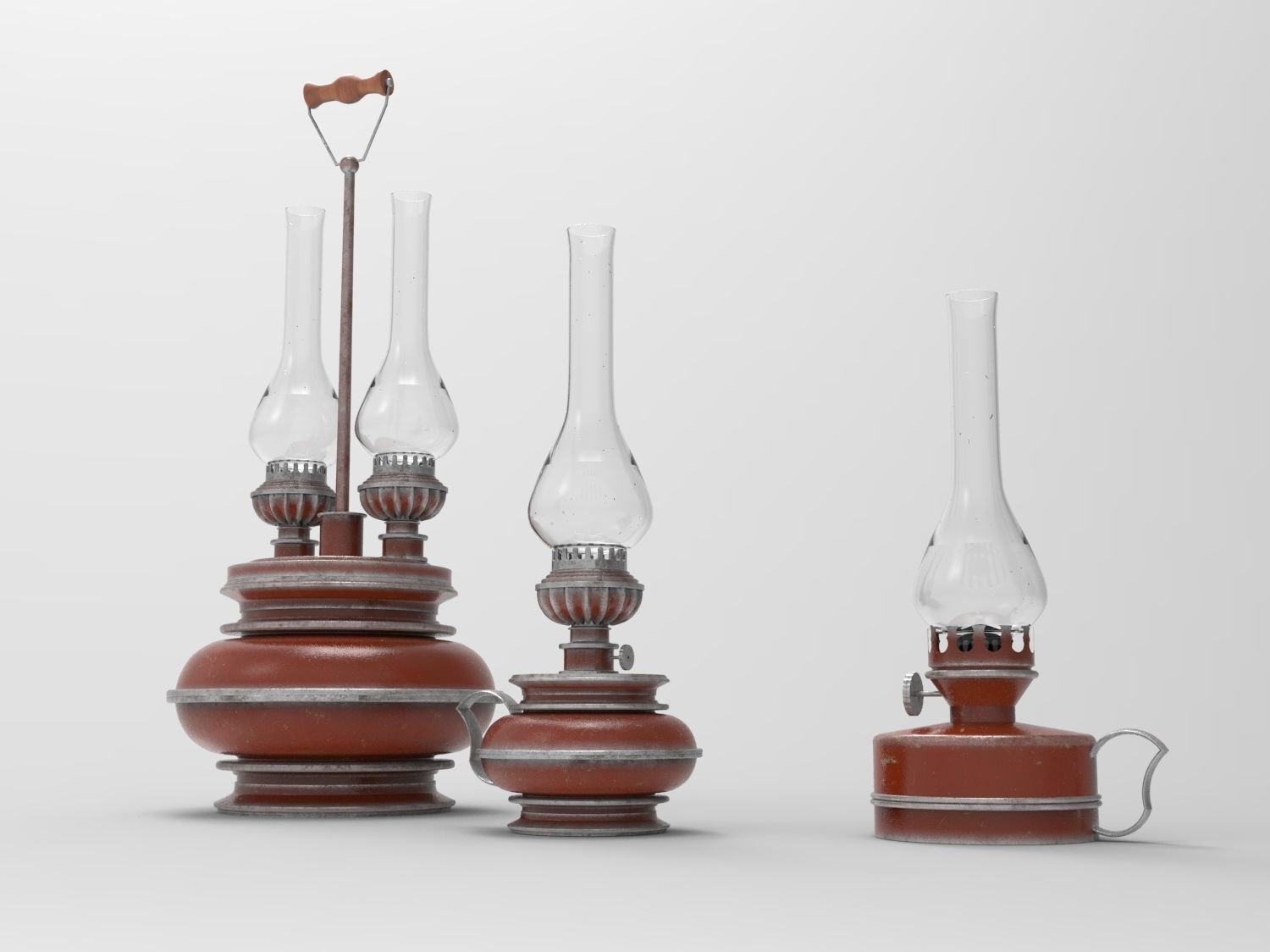 Kerosene lamps 3D model_3