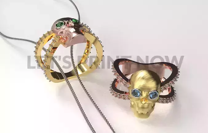 Skull Ring 3D print model