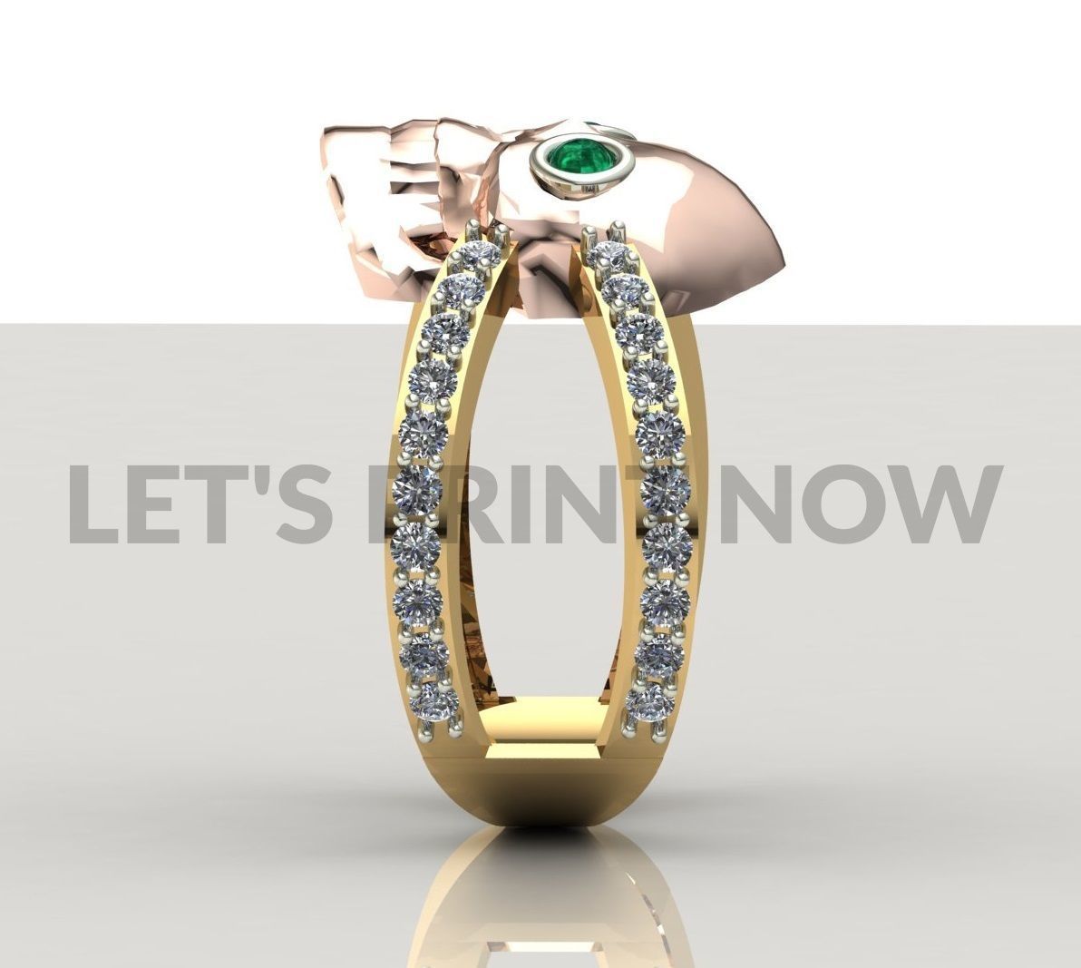 Skull Ring 3D print model_3