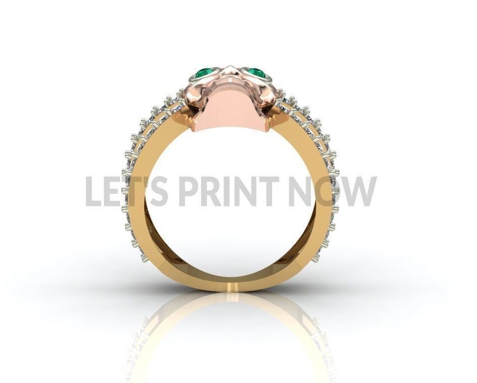 Skull Ring 3D print model_2