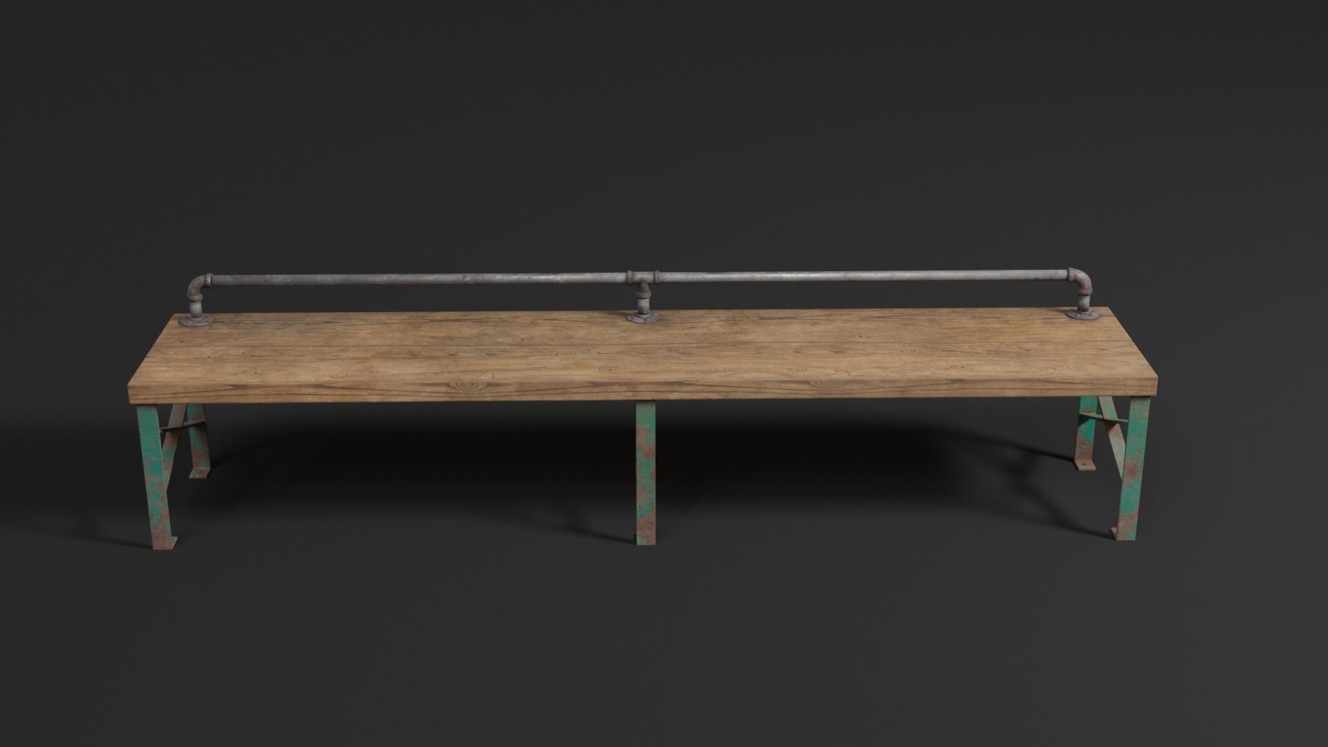 Holding Cell Bench 3D model_5