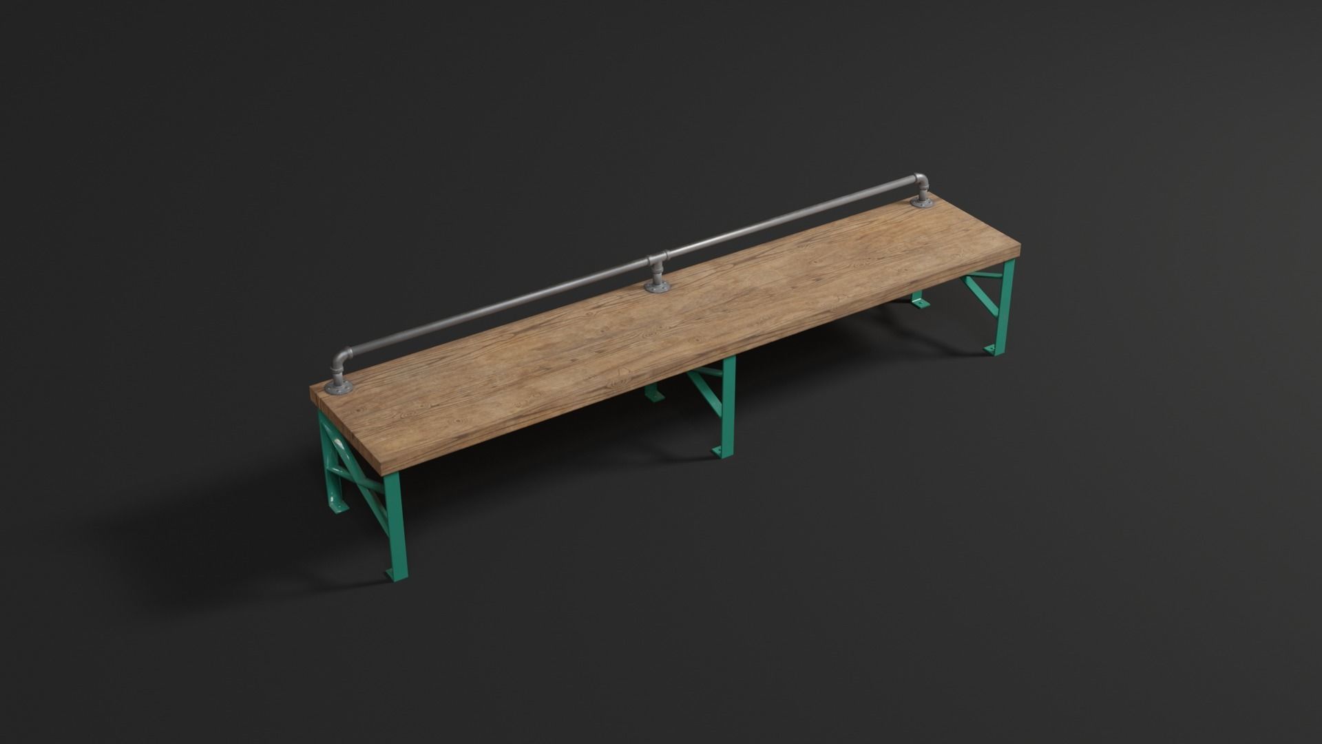 Holding Cell Bench 3D model_13