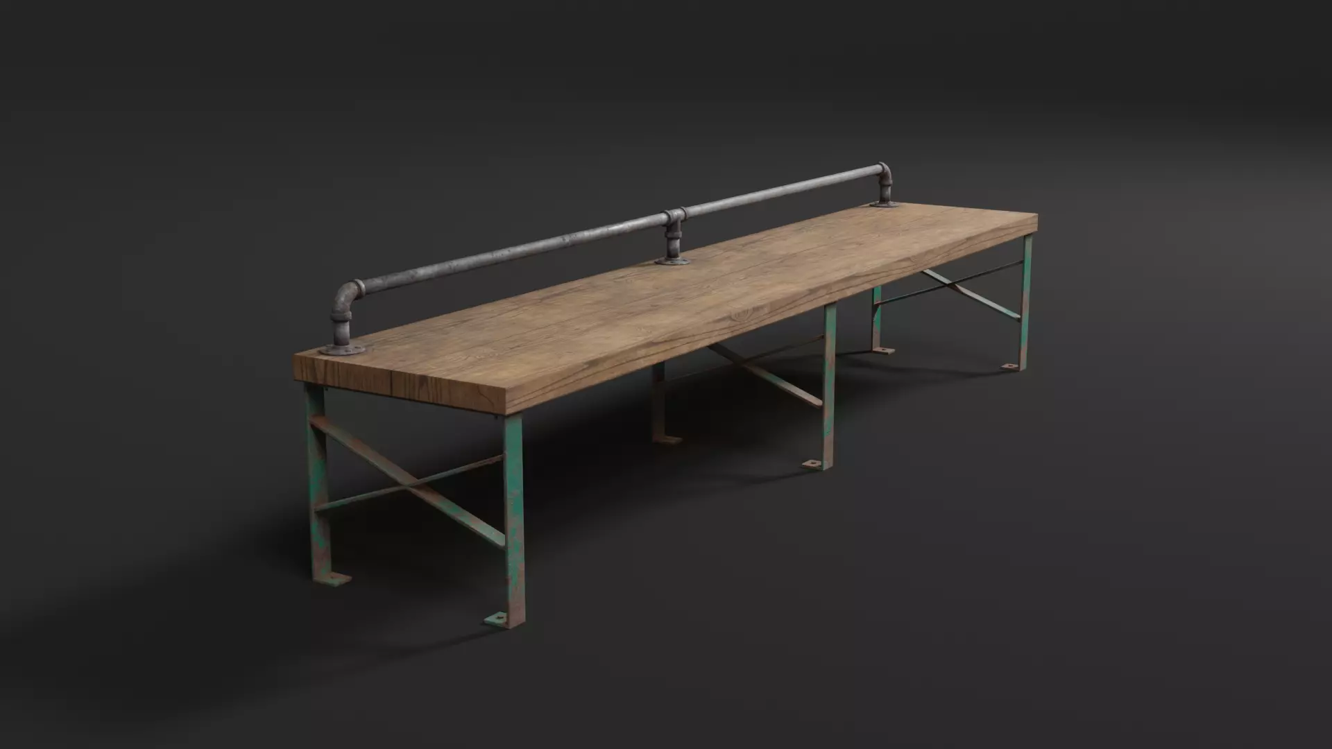 Holding Cell Bench 3D model_0
