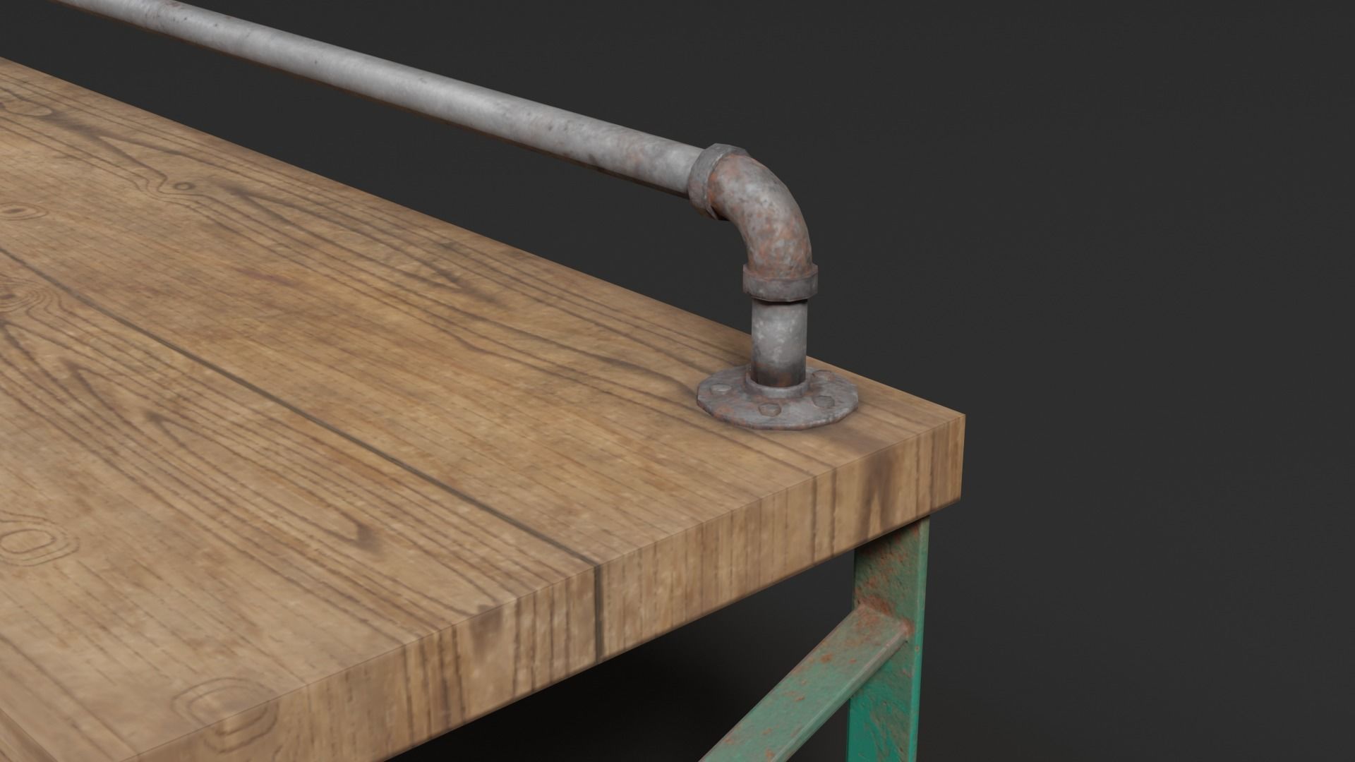 Holding Cell Bench 3D model_9