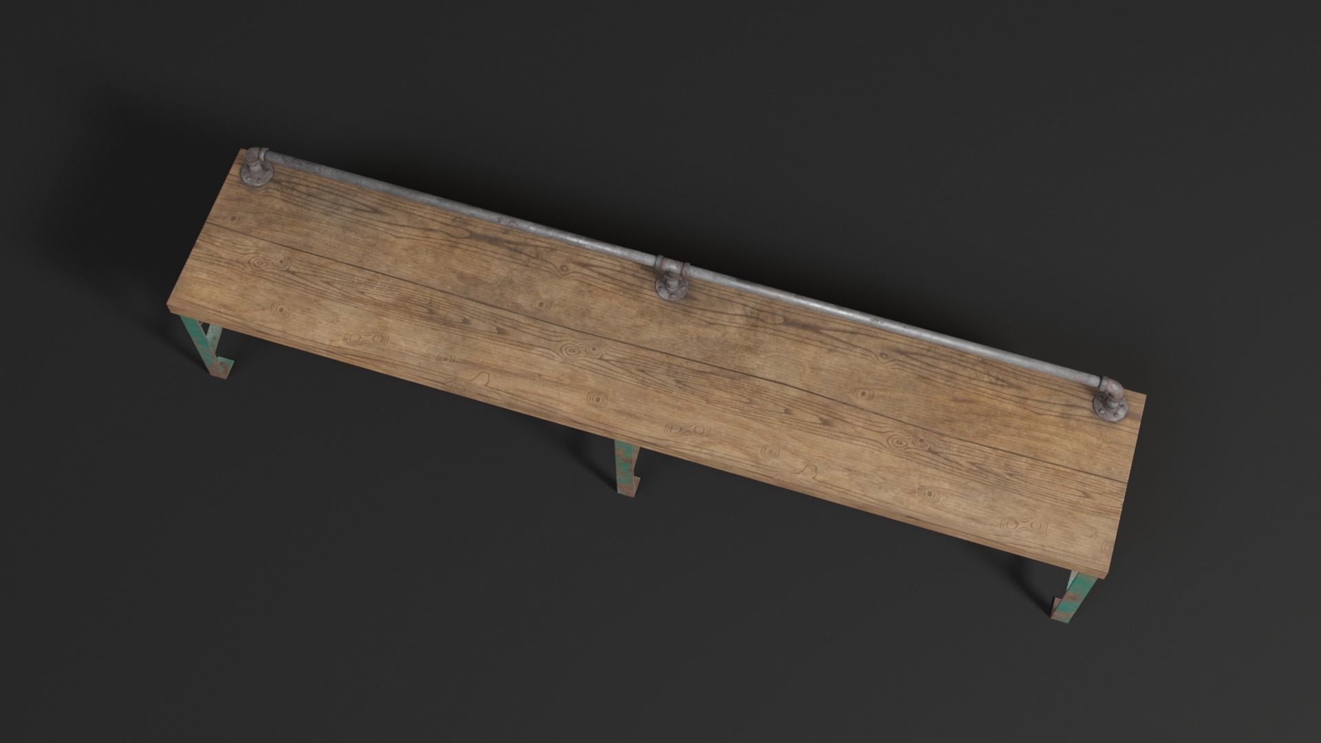 Holding Cell Bench 3D model_6