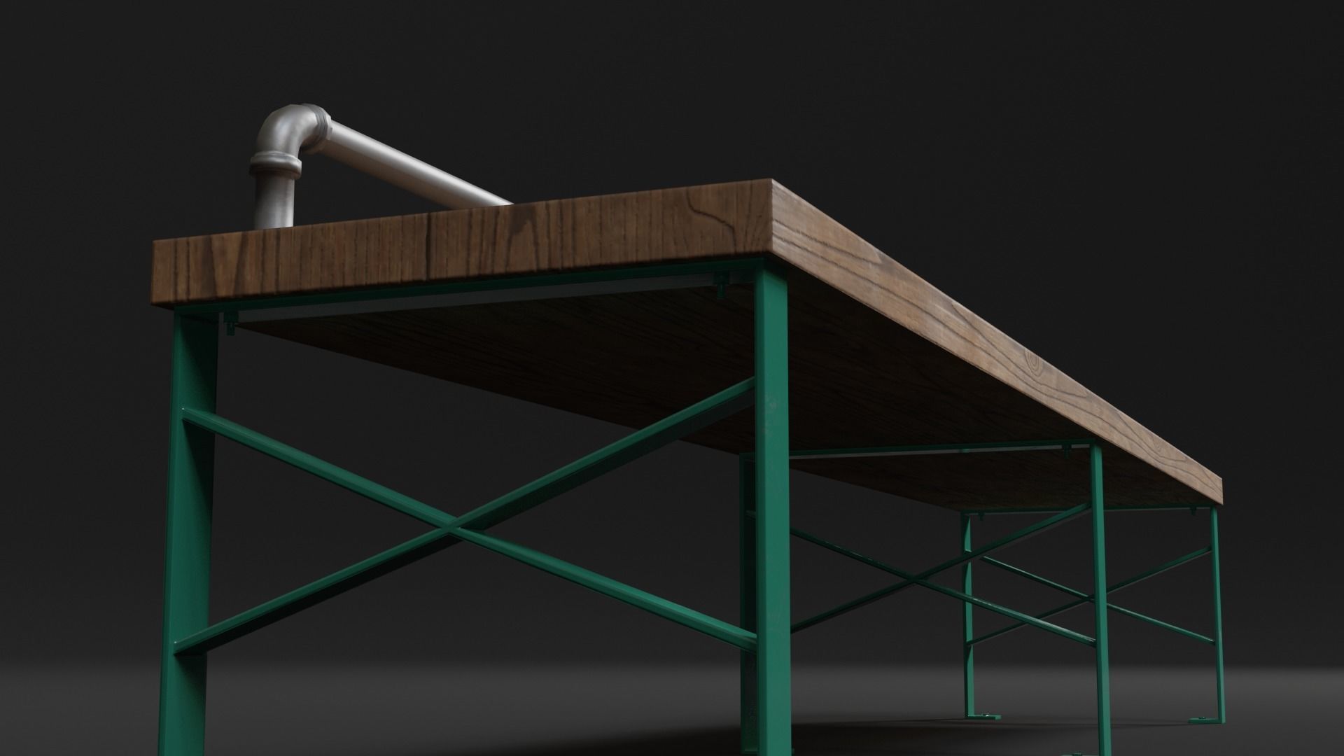 Holding Cell Bench 3D model_14