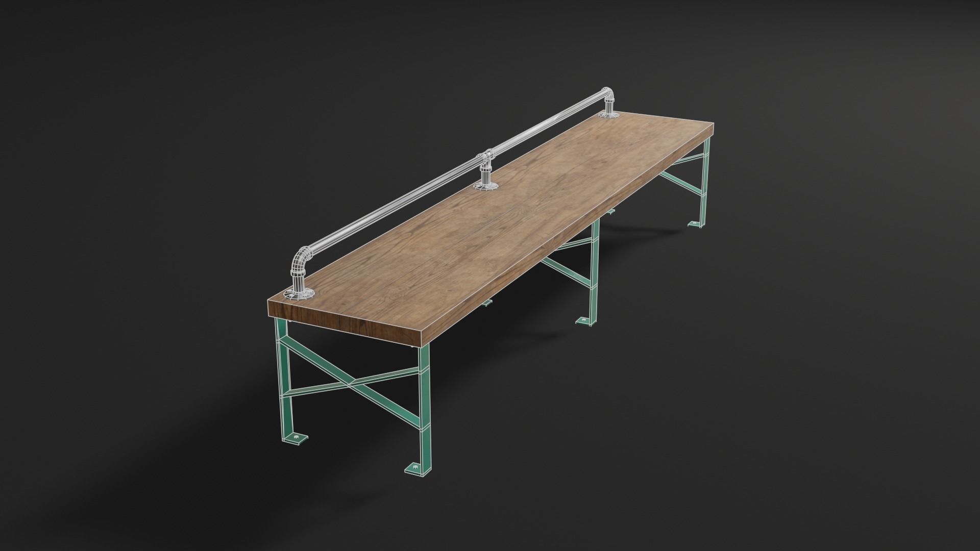 Holding Cell Bench 3D model_16