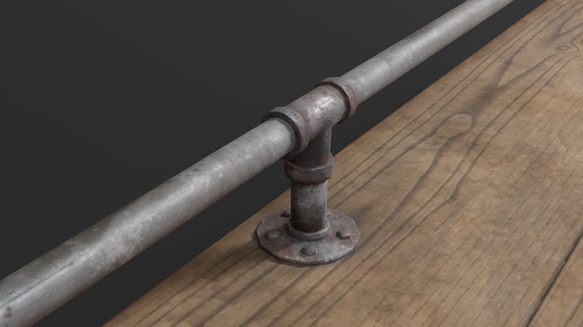 Holding Cell Bench 3D model_8