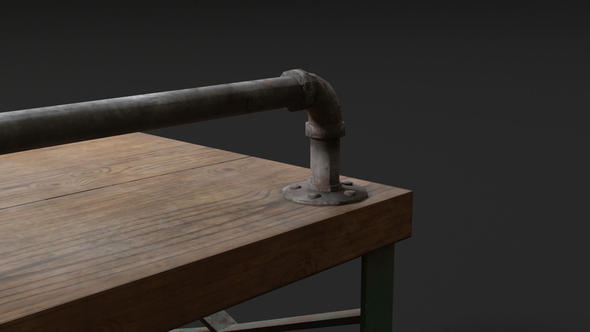 Holding Cell Bench 3D model_7