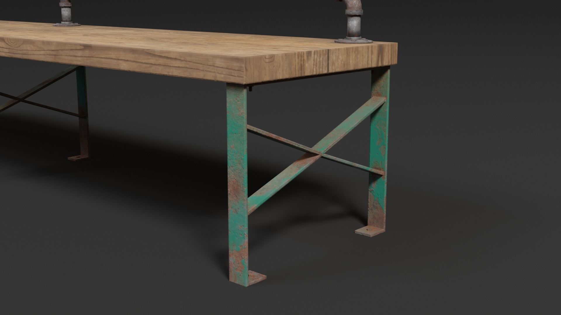 Holding Cell Bench 3D model_10