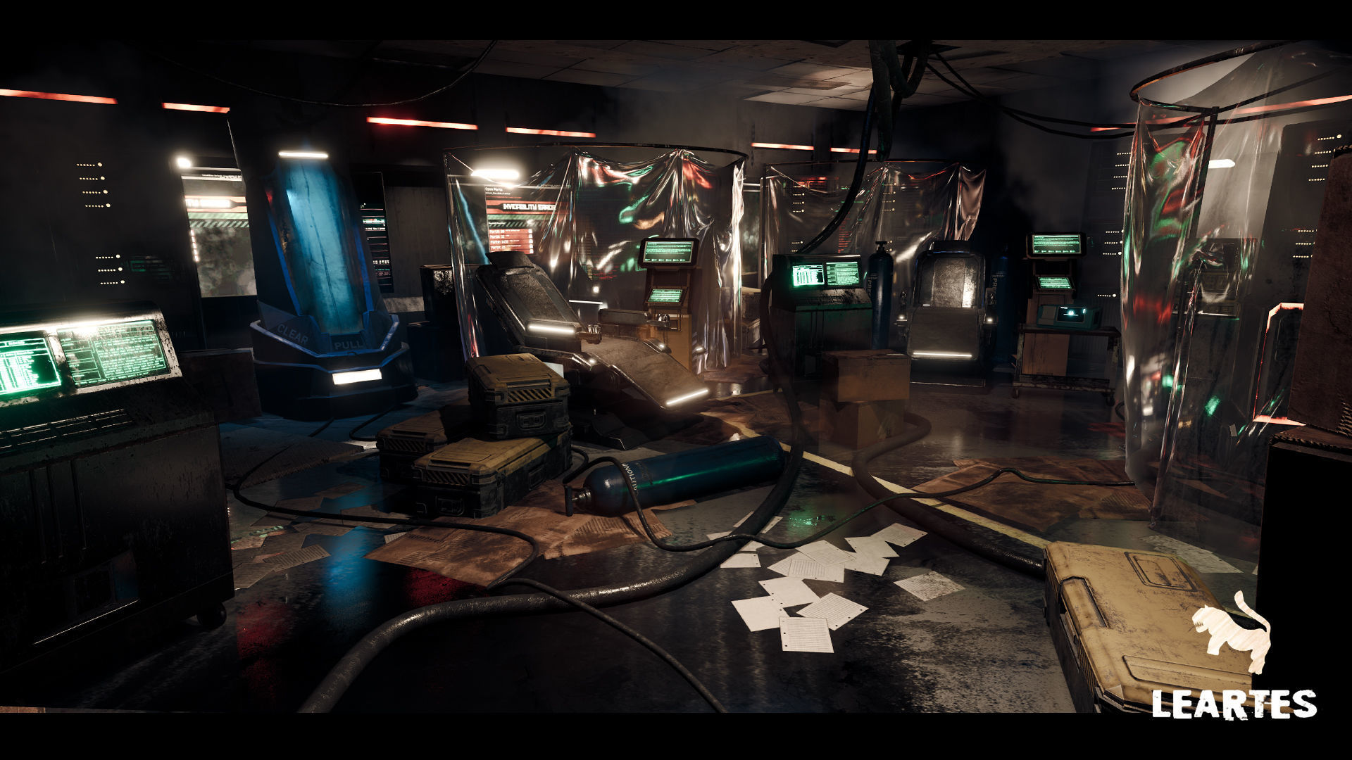 CyberPunk Laboratory Research Center Interior Kitbash Low-poly 3D model_6