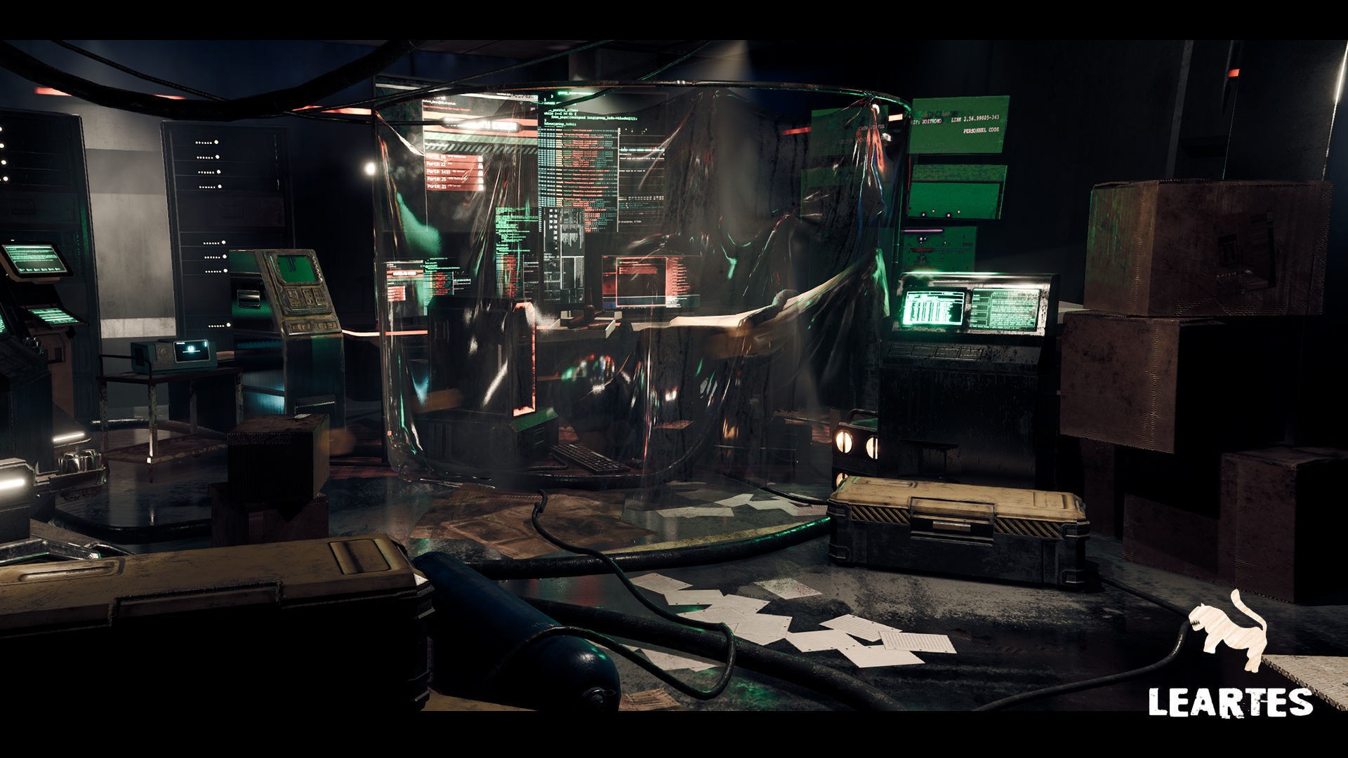 CyberPunk Laboratory Research Center Interior Kitbash Low-poly 3D model_11