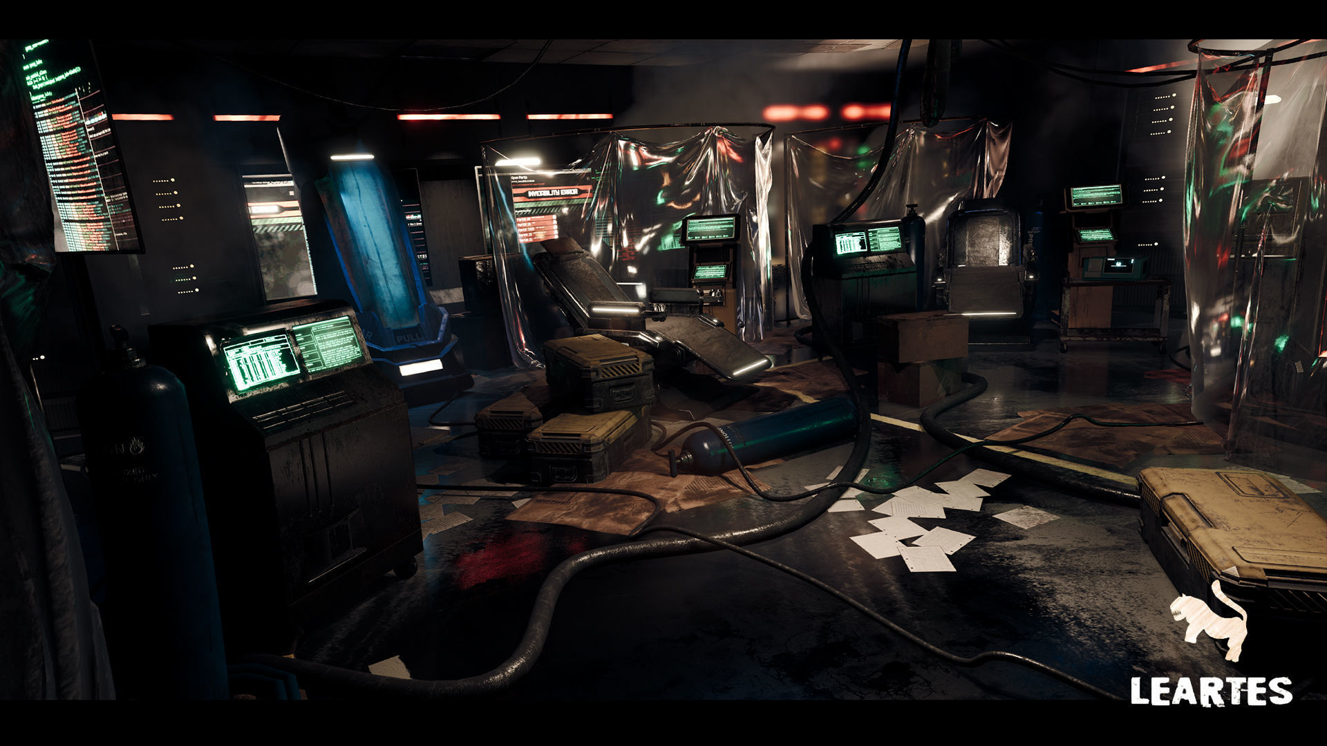 CyberPunk Laboratory Research Center Interior Kitbash Low-poly 3D model_3