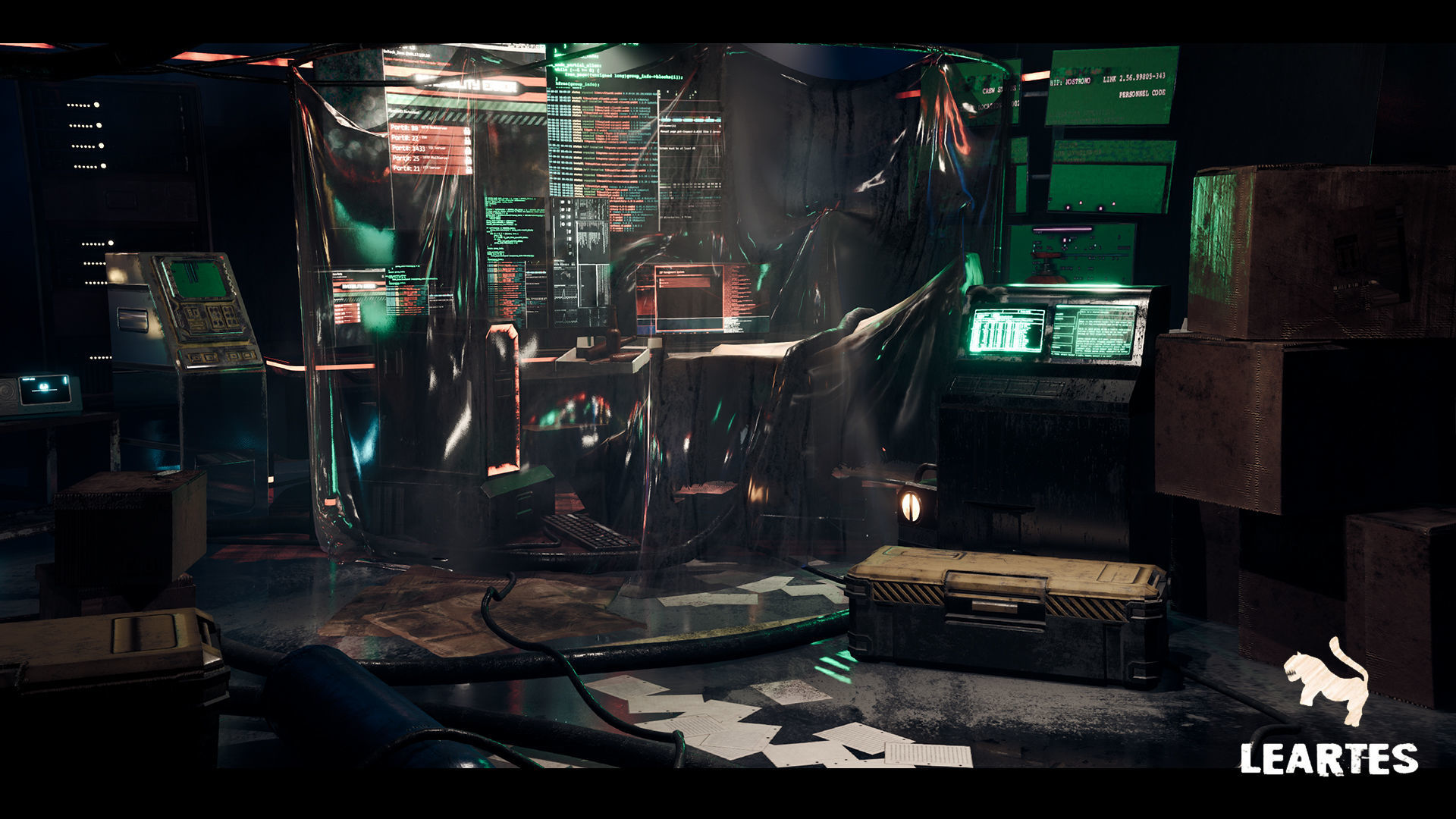 CyberPunk Laboratory Research Center Interior Kitbash Low-poly 3D model_9