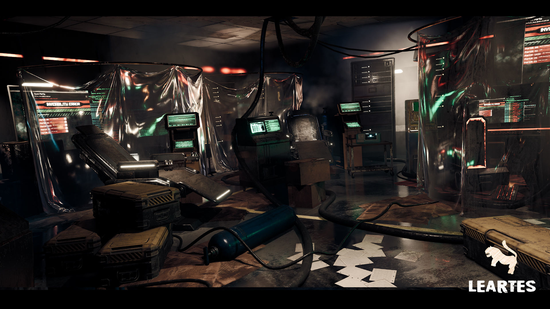 CyberPunk Laboratory Research Center Interior Kitbash Low-poly 3D model_4