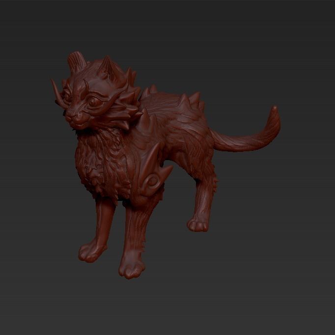Chinese Dragon Cat 3D print model_2