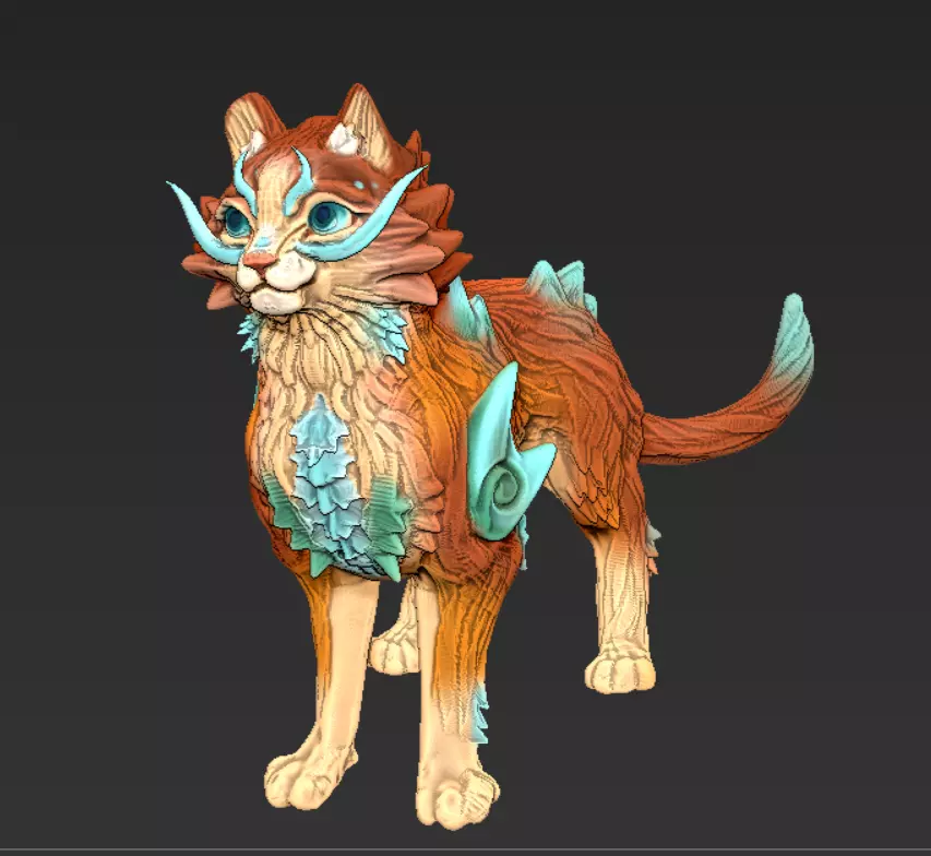 Chinese Dragon Cat 3D print model_0