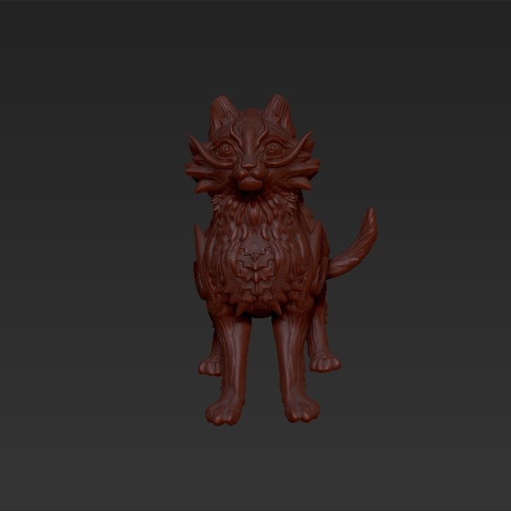 Chinese Dragon Cat 3D print model_3