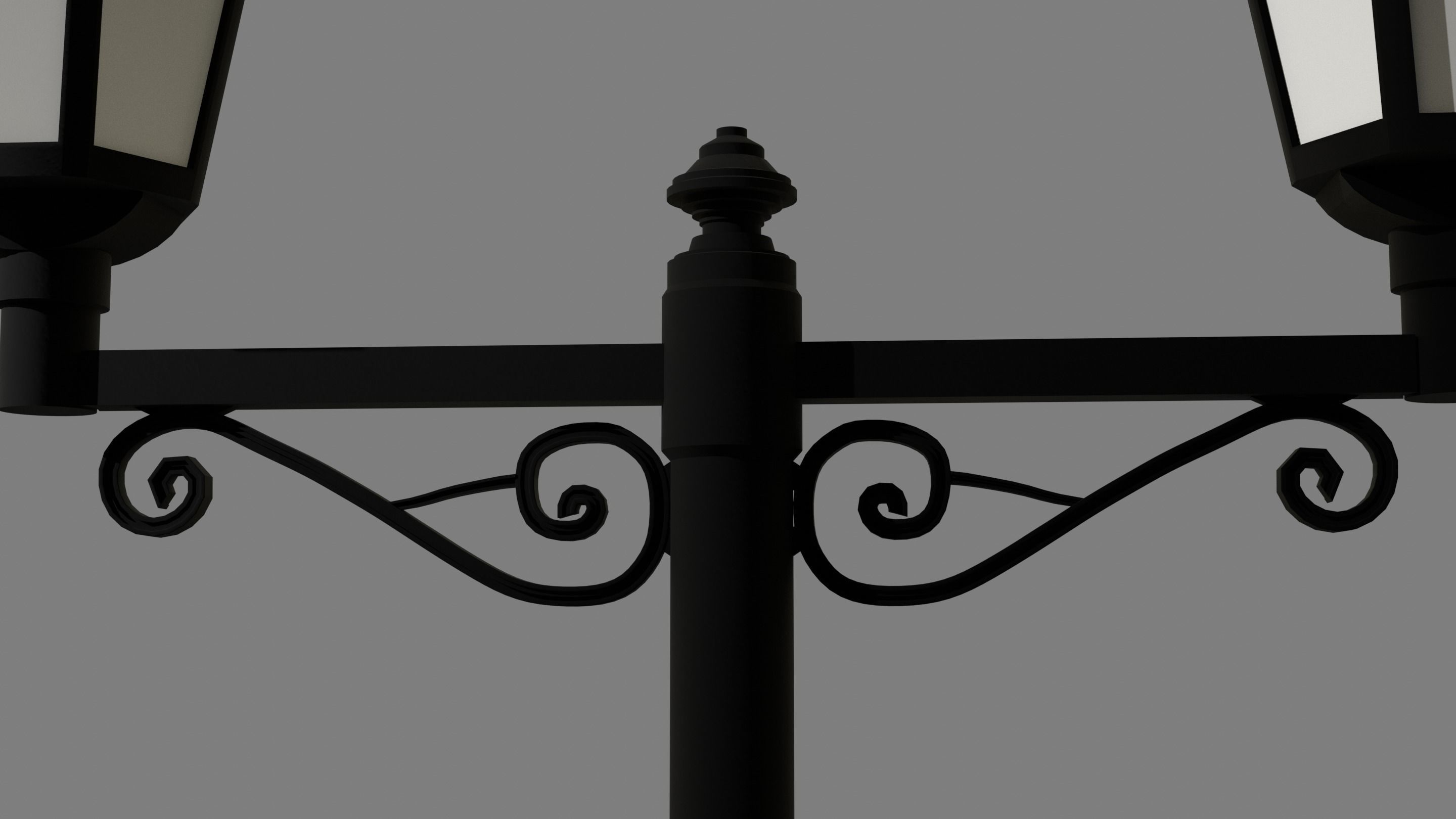 street light Low-poly 3D model_6