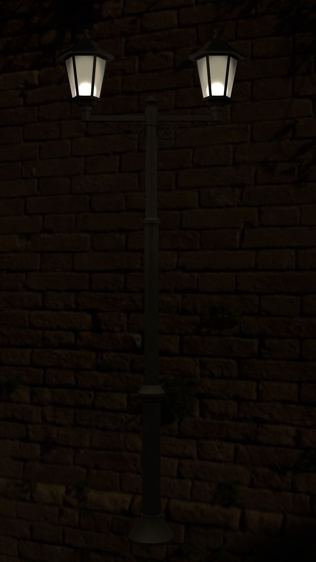 street light Low-poly 3D model_7