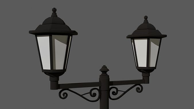 street light Low-poly 3D model