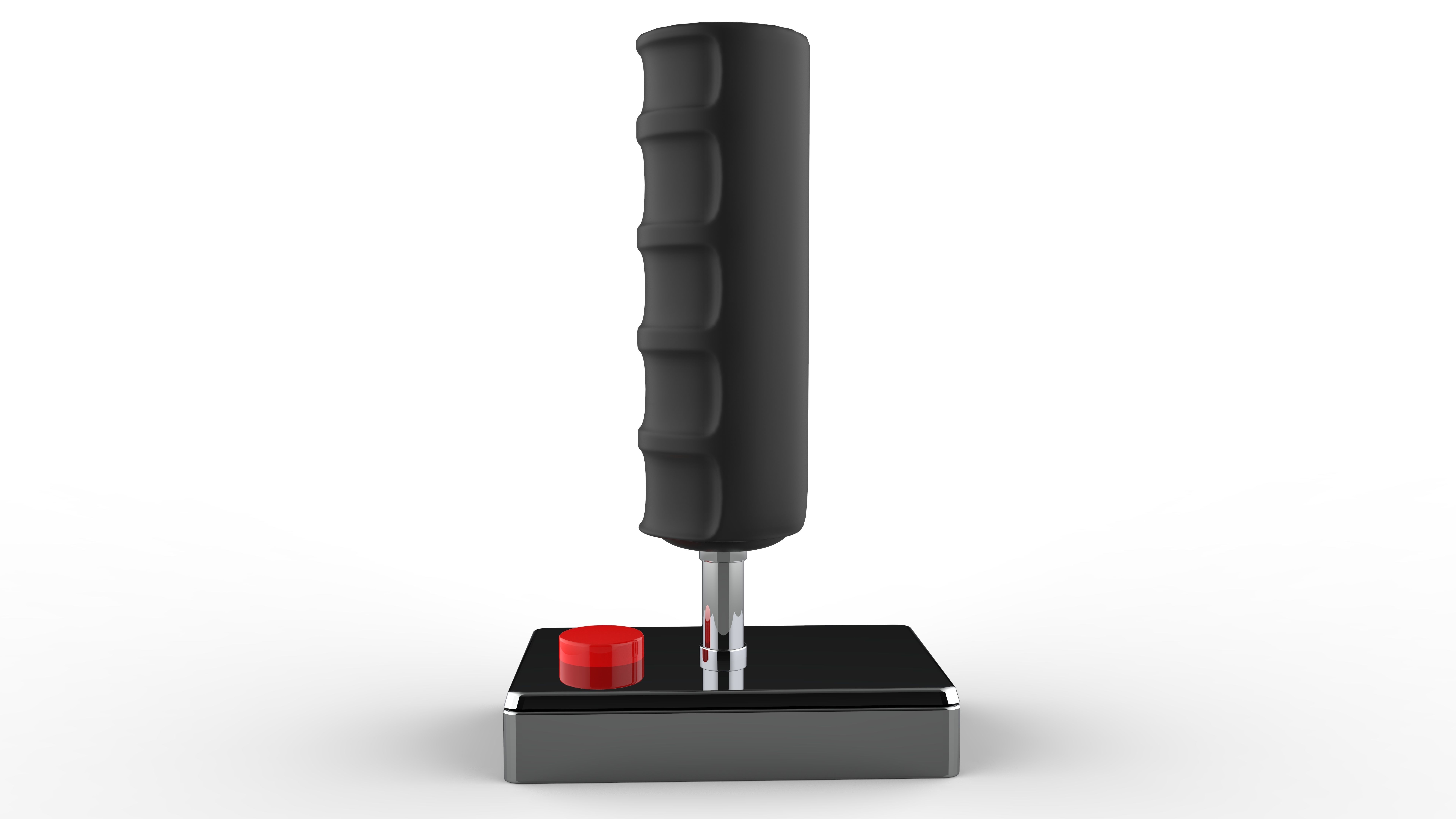 Joystick black 3D model_4