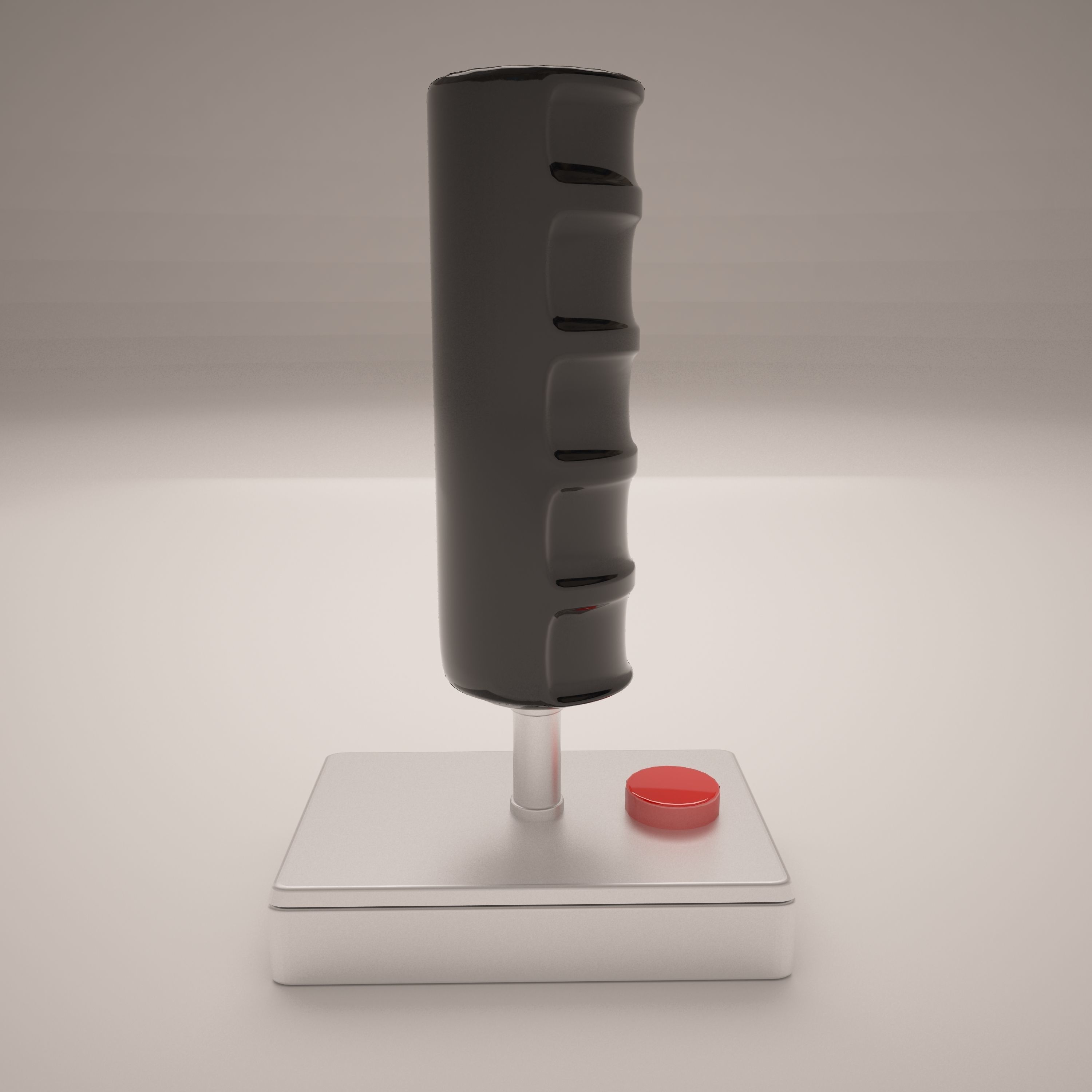 Joystick black 3D model_0