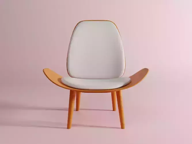 Chair beautiful design   Low-poly 3D model