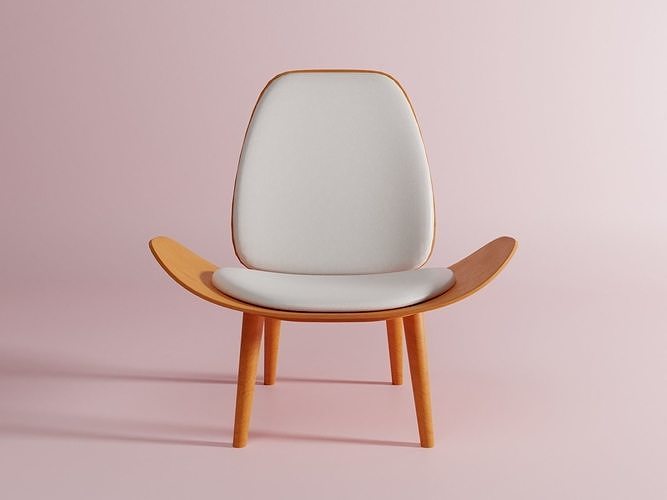 Chair beautiful design   Low-poly 3D model